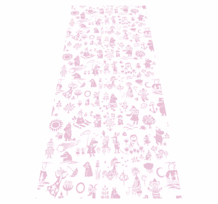 Pink vinyl carpet pink moomin full wallpaper - TenStickers
