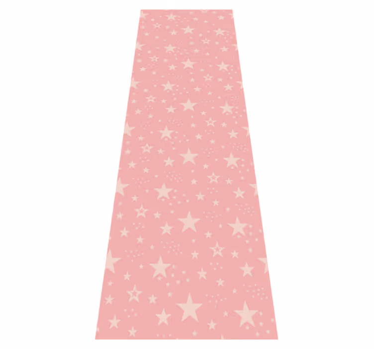 Pink vinyl carpet with light pink stars on dark pink - TenStickers