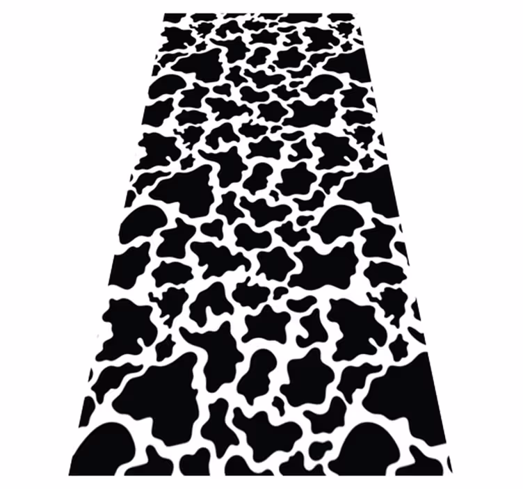 Rectangular cow animal print vinyl rug - TenStickers