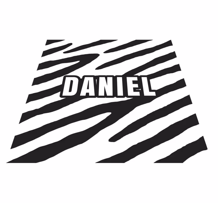personalized zebra pattern custom vinyl carpet - TenStickers