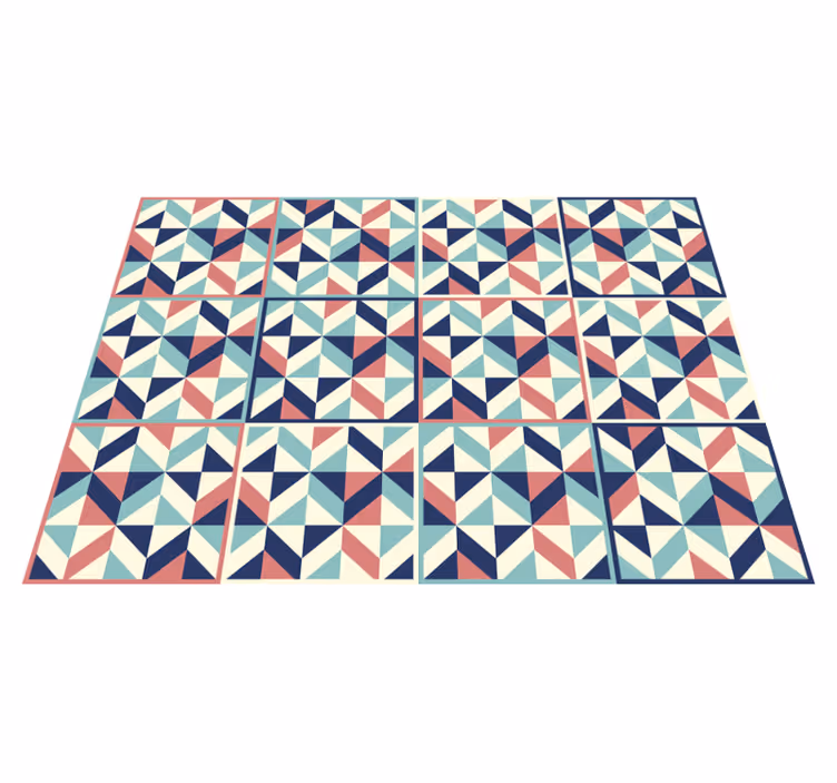 Geometric vinyl carpet with geometric patterned surface - TenStickers