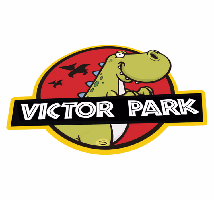 Personnalised Jurassic Park kids vinyl rug - TenStickers