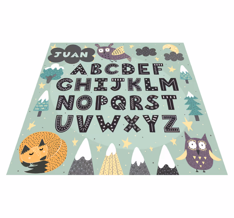 Alphabet Learning Decor custom floor mat - TenStickers