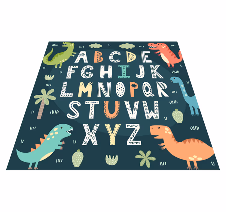 Alphabet Dinosaur Playroom bedroom rug - TenStickers