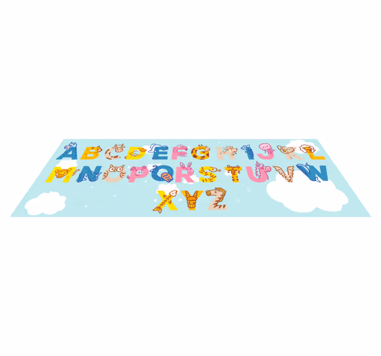 Alphabet Educational Design bedroom rug - TenStickers