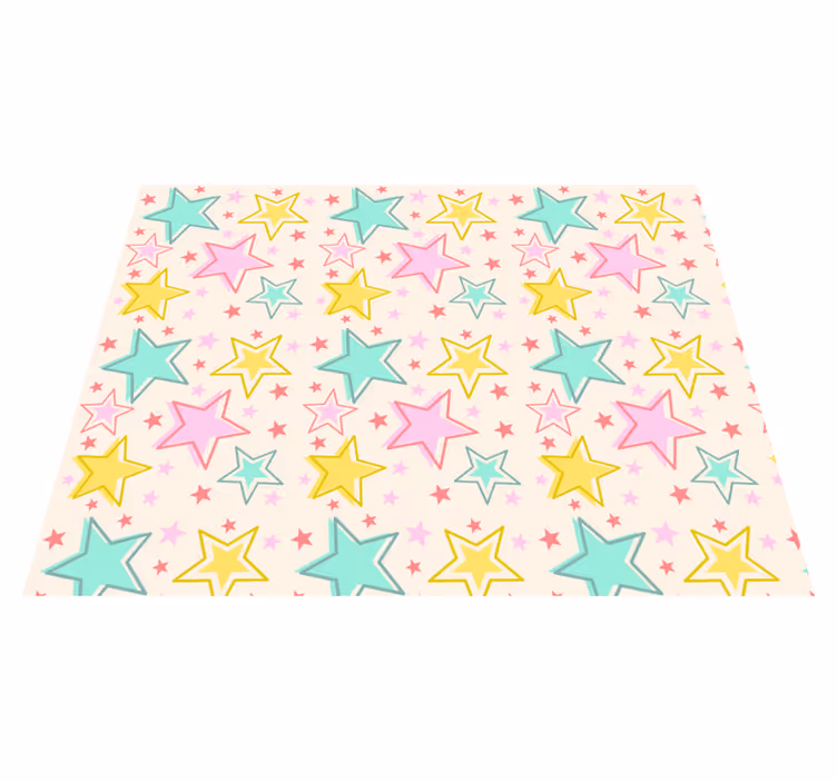 Colorful Starry Pattern star vinyl carpet - TenStickers
