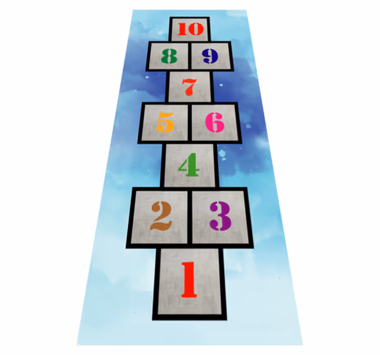 Hopscotch Fun game vinyl carpet - TenStickers