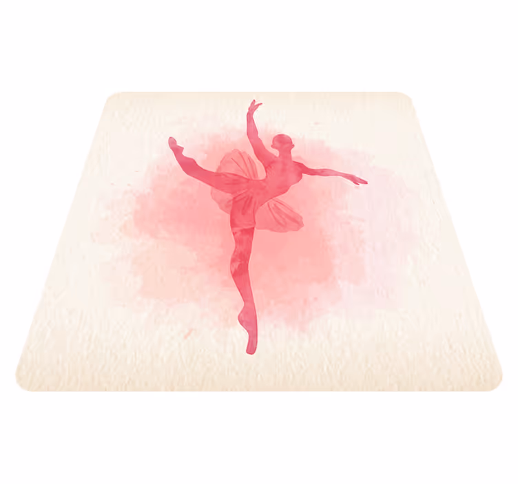 Ballet Dancer Silhouette kids vinyl carpet - TenStickers