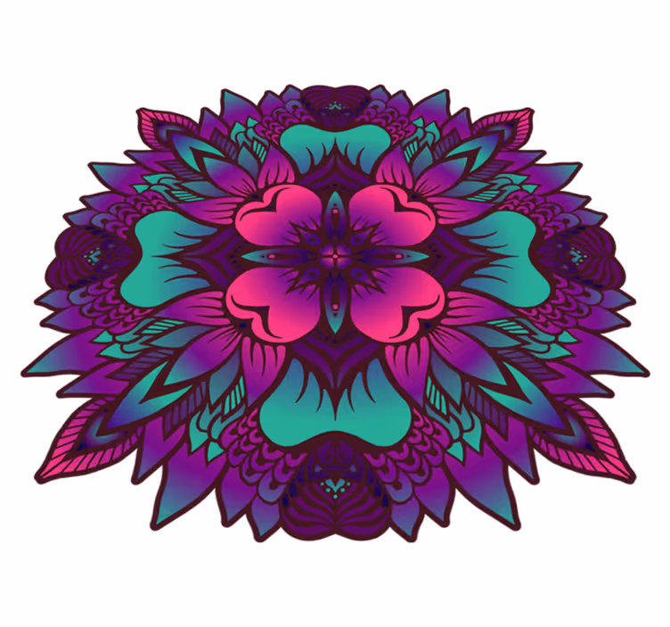 Mandala vinyl carpet in intricate mandala design - TenStickers