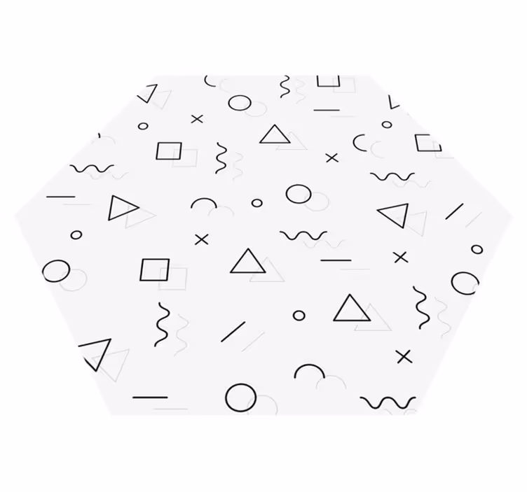 Abstract Geometry geometric vinyl carpet - TenStickers