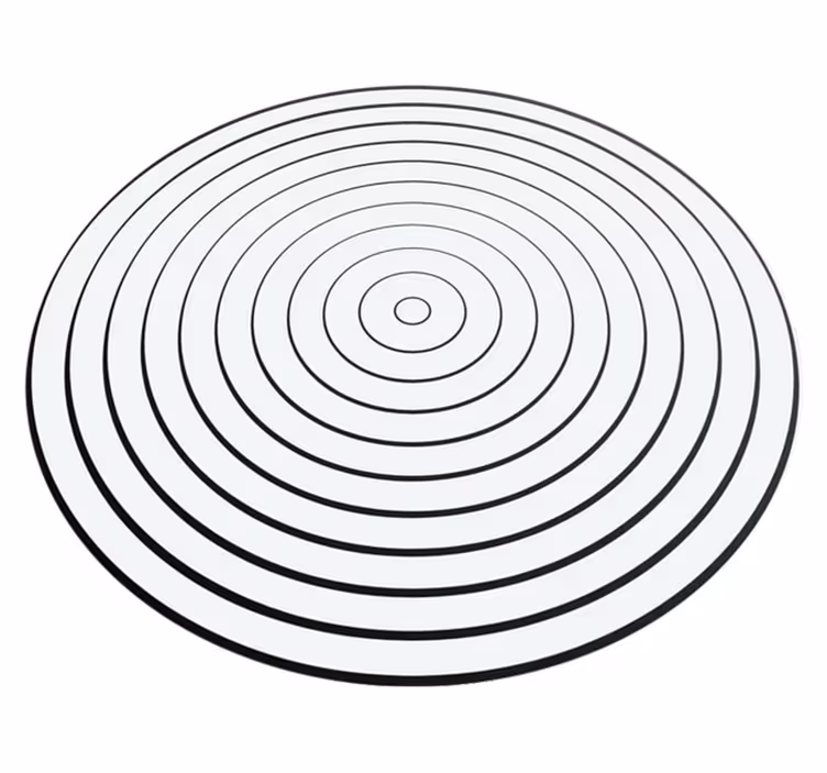 Simplistic circular design geometric vinyl carpet - TenStickers