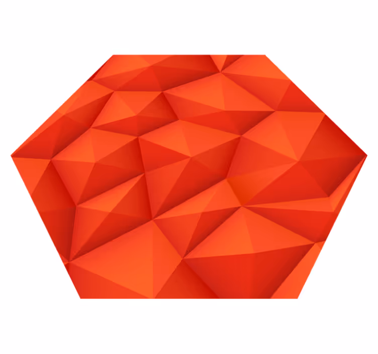 Geometric Crimson Shapes geometric vinyl carpet - TenStickers