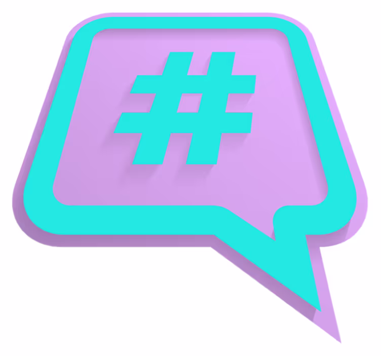 Hashtag Speech Bubble custom vinyl carpet - TenStickers