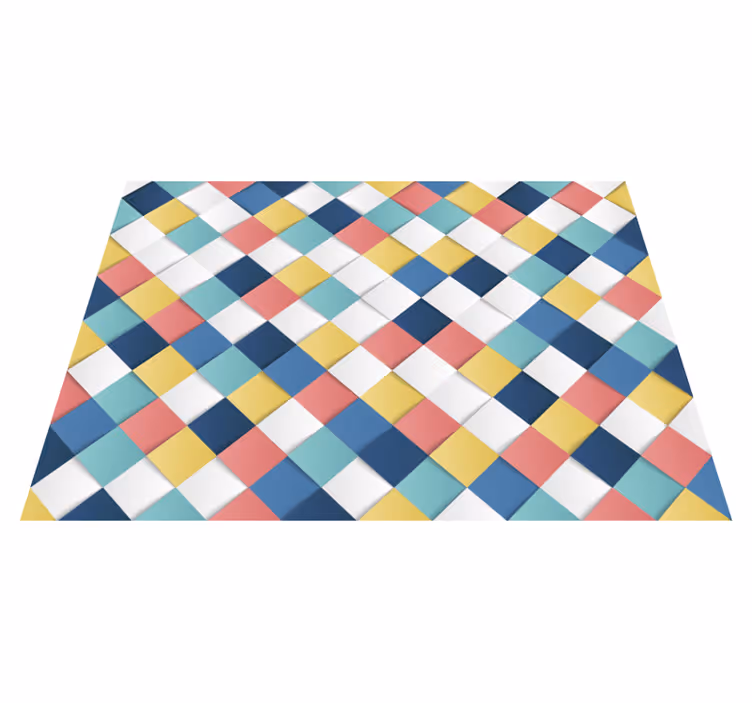 Colorful Harlequin Pattern geometric vinyl carpet - TenStickers