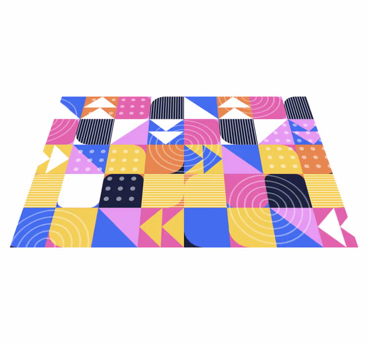 Geometric vinyl carpet geometric pattern play - TenStickers
