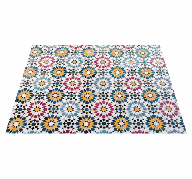 Botanical Mosaic floral vinyl carpet - TenStickers