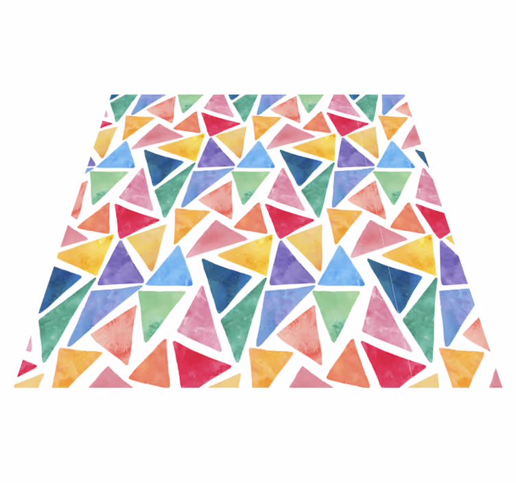 Colorful Triangles geometric vinyl carpet - TenStickers