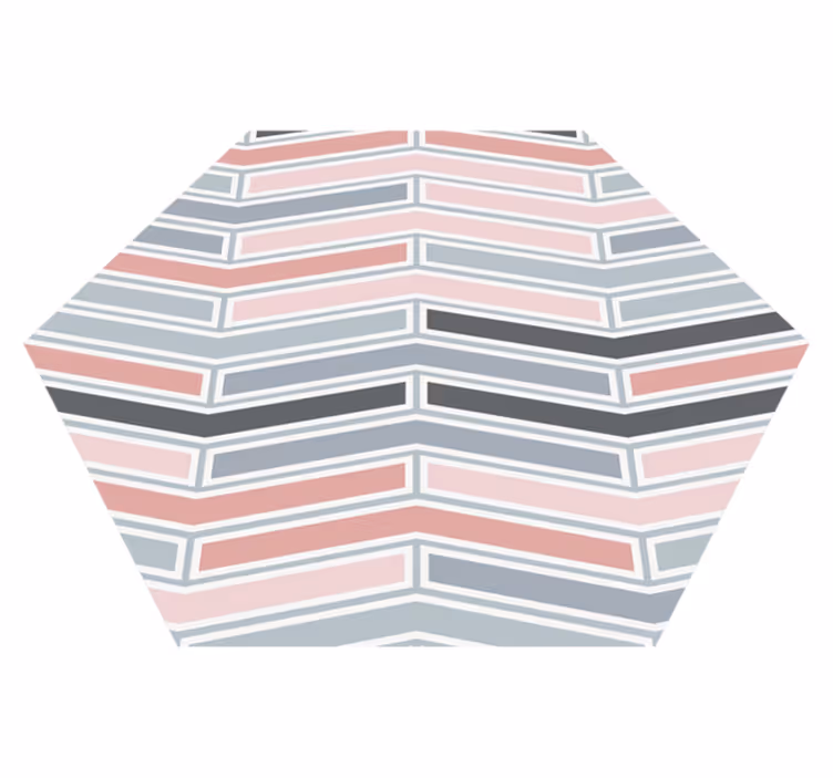 Geometric vinyl carpet with linear design - TenStickers