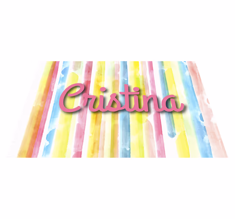 Personalized Rainbow custom vinyl carpet - TenStickers