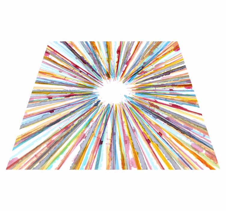 Radiant Burst Motif geometric vinyl carpet - TenStickers