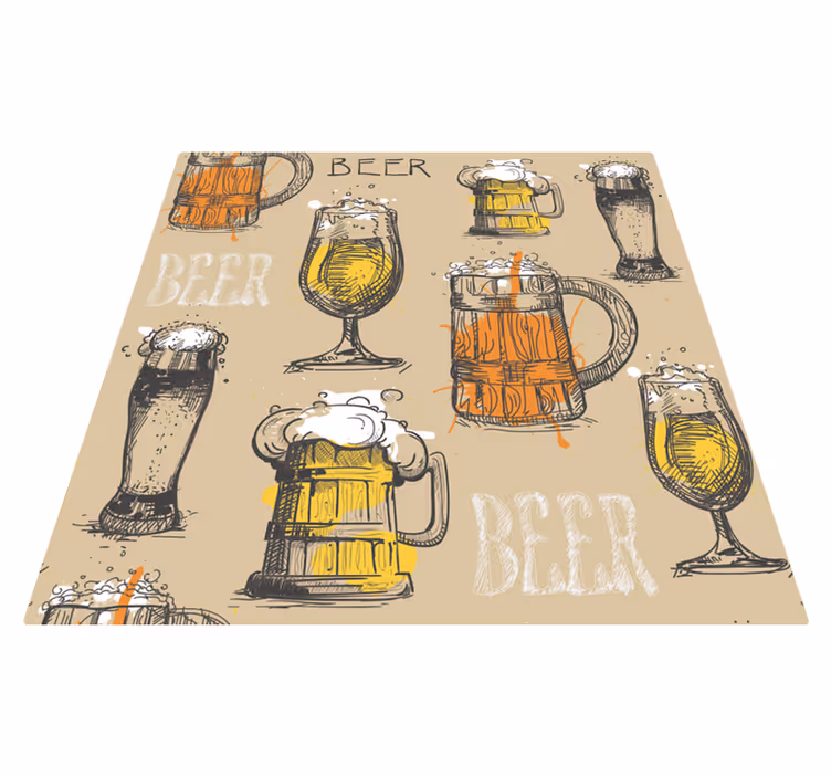 Beverage Illustrations custom vinyl carpet - TenStickers