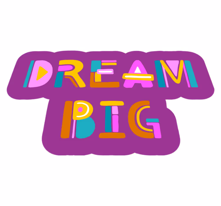 Dream Big Typography kids vinyl carpet - TenStickers