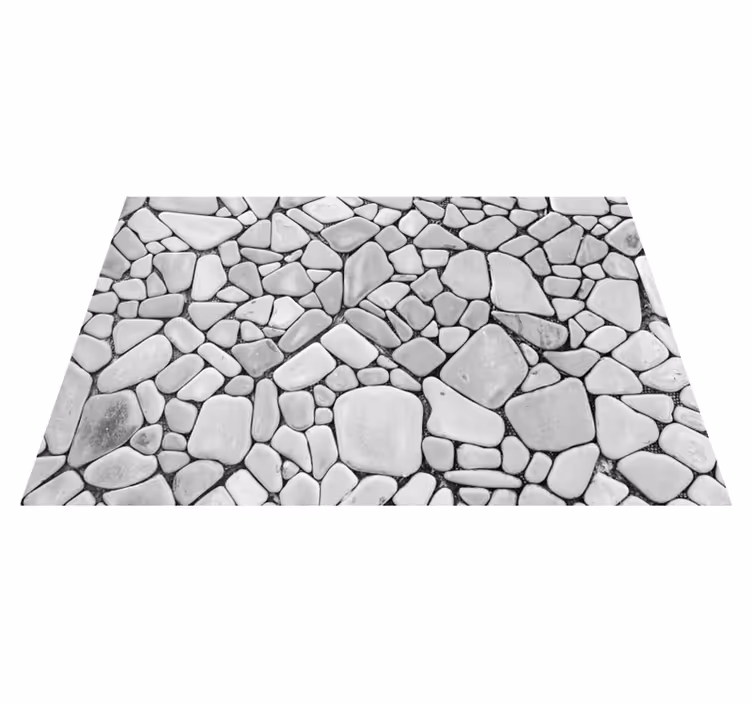 Stone effect vinyl carpet pebble stone design - TenStickers