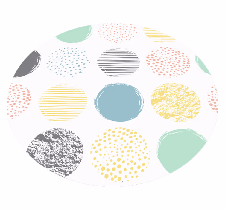 Colorful Dotted Pattern geometric vinyl carpet - TenStickers