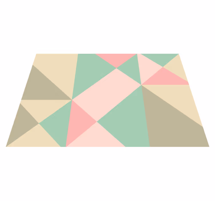 Geometric colorblock geometric vinyl carpet - TenStickers