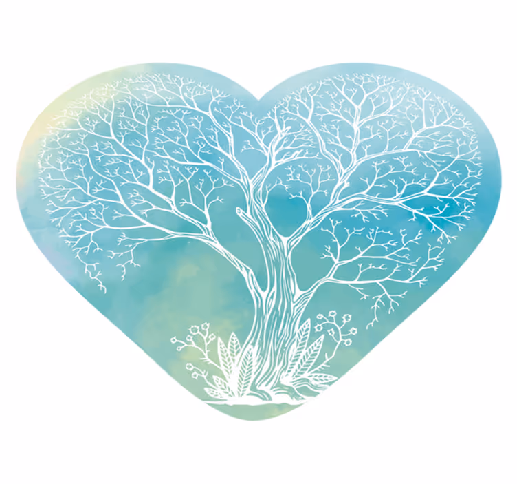 Arboreal Heart Shape nature vinyl carpet - TenStickers