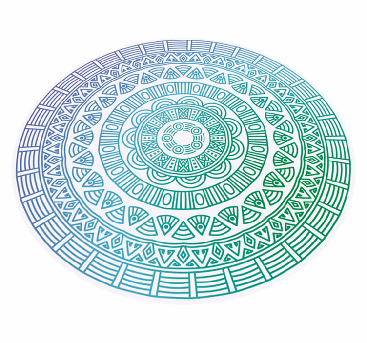 Gorgeous decorative round mandala vinyl rug - TenStickers