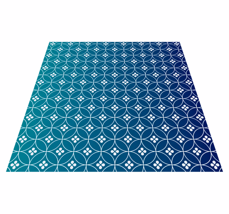 Abstract Blue Overlay geometric vinyl carpet - TenStickers
