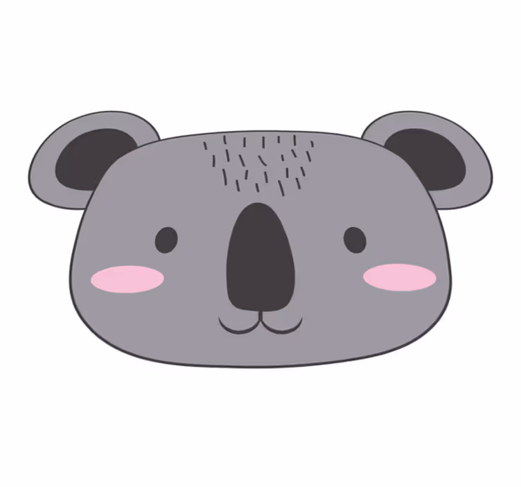 Koala face animal vinyl rug - TenStickers