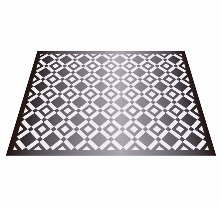 Geometric diamonds living room vinyl carpet - TenStickers