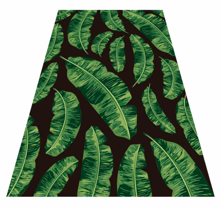 Nature vinyl carpet green leaf design - TenStickers