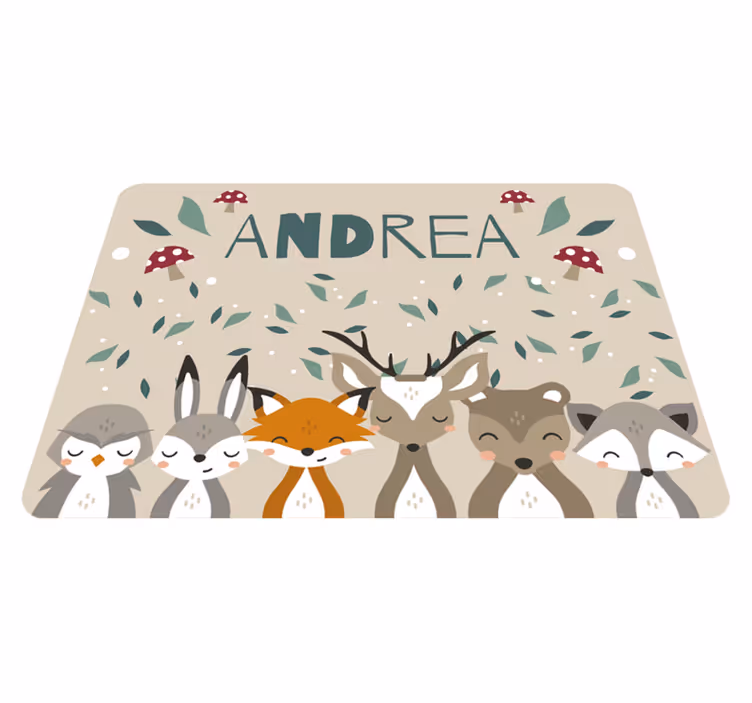 Woodland Friends custom vinyl carpet - TenStickers