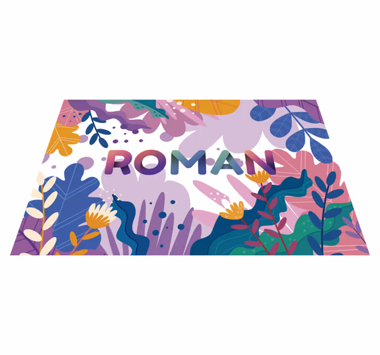 Personalized Botanical custom vinyl carpet - TenStickers