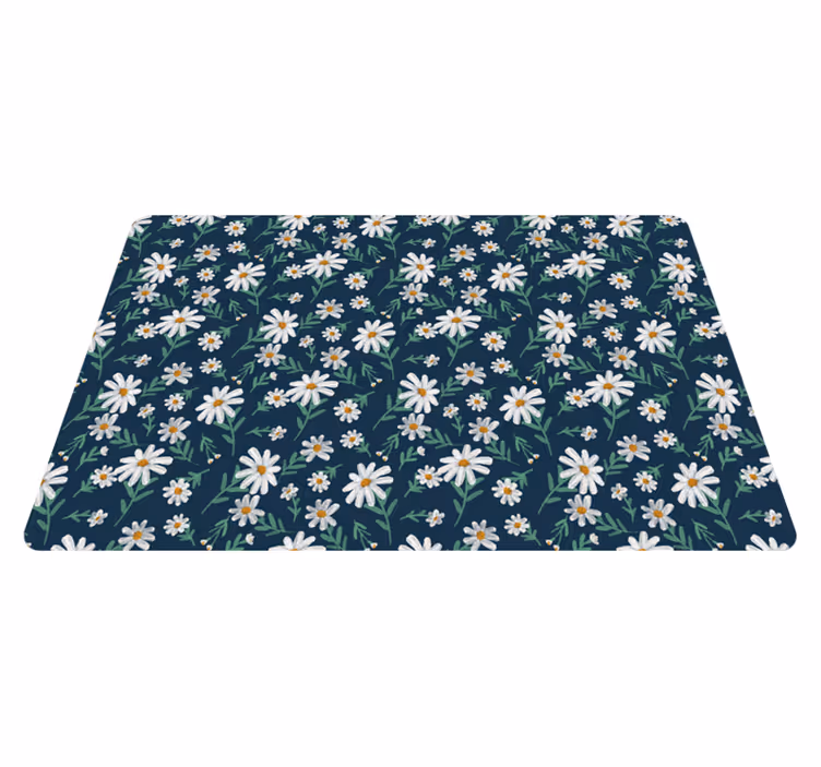 Daisy Pattern Surface floral vinyl carpet - TenStickers