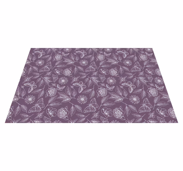 Botanical Balance floral vinyl carpet - TenStickers