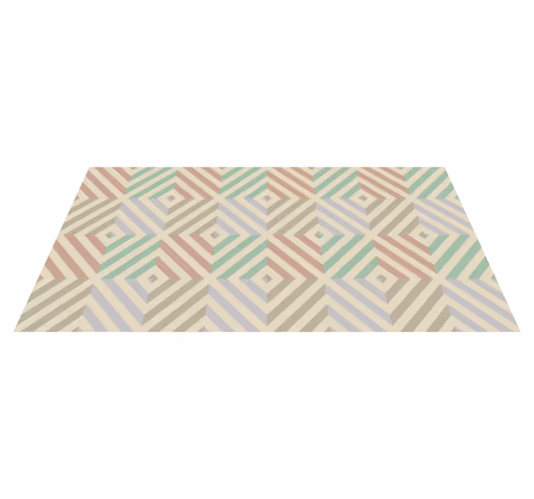 Geometric vinyl carpet in geometric harmony - TenStickers