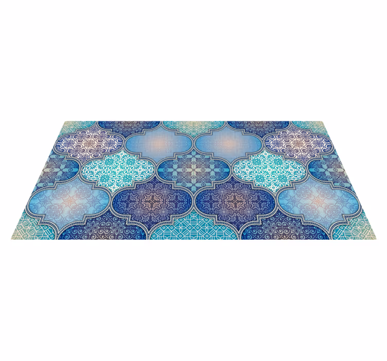 Tile vinyl carpet with detailed tile designs - TenStickers