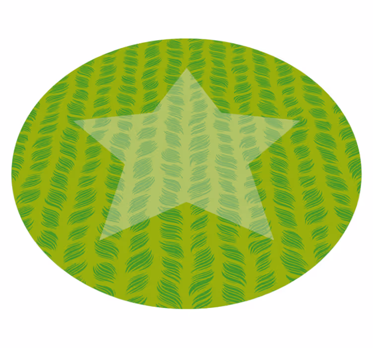 Circular Star Pattern kids vinyl carpet - TenStickers