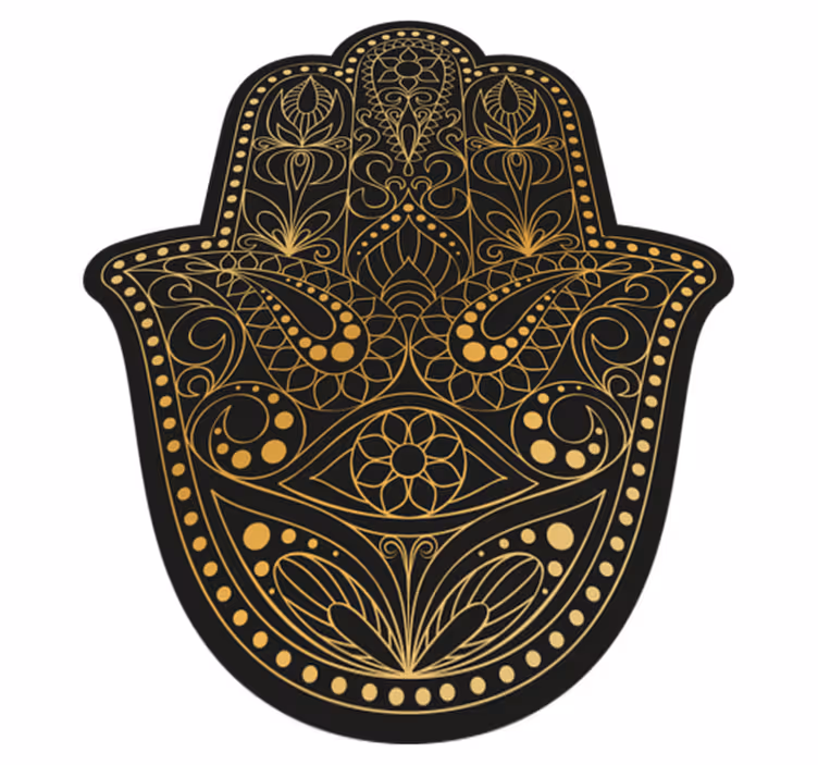 Ornamental Hamsa mandala vinyl carpet - TenStickers