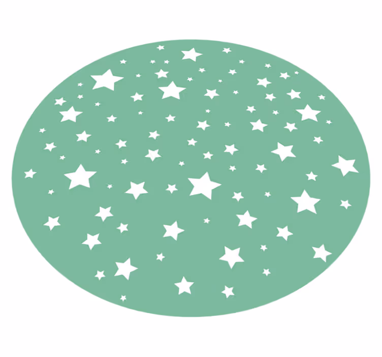 Starry Play Circle star vinyl carpet - TenStickers