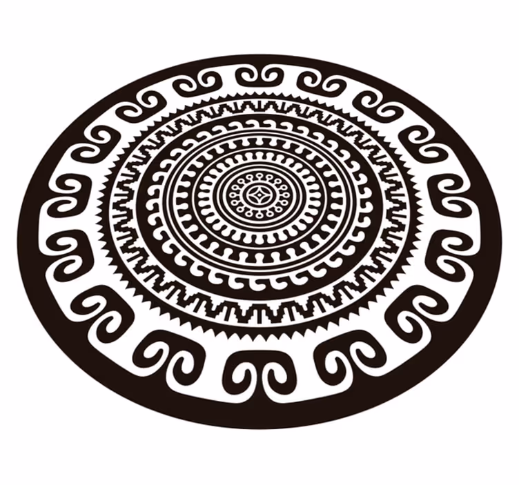 Mandala vinyl carpet mandala circle - TenStickers