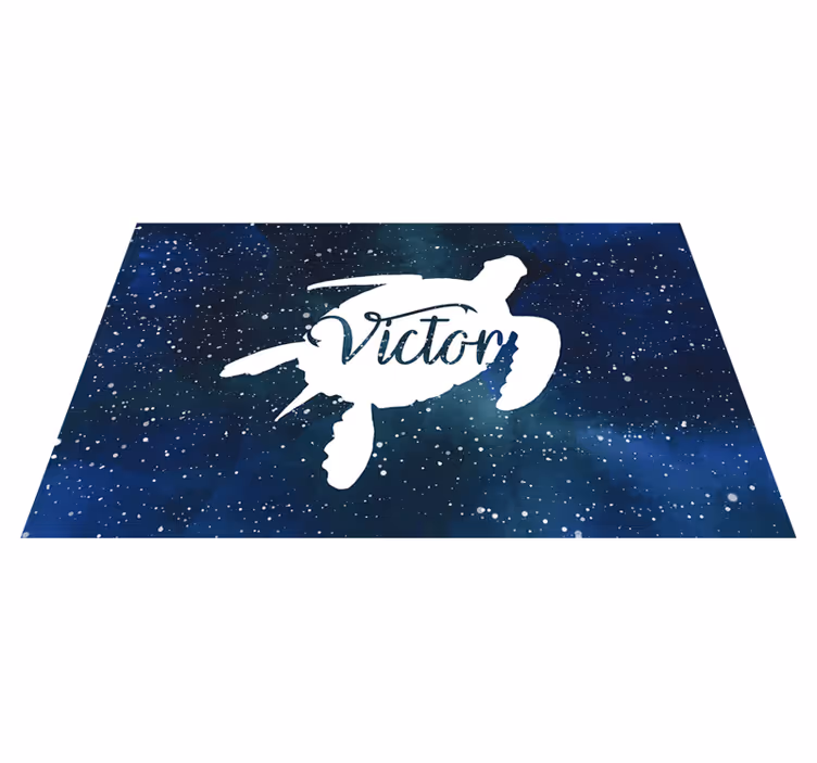 Starry Sea Turtle custom vinyl carpet - TenStickers