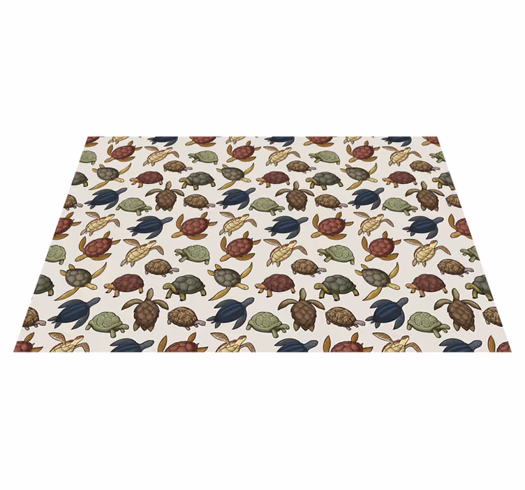 Turtle Illustration animal vinyl carpet - TenStickers