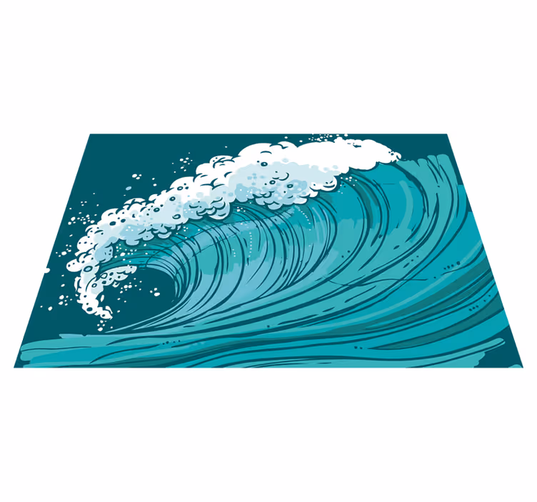 Marine Wave Movement nature vinyl carpet - TenStickers