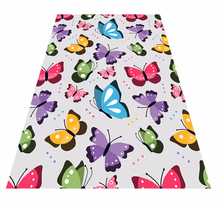 Butterfly animal vinyl rug - TenStickers