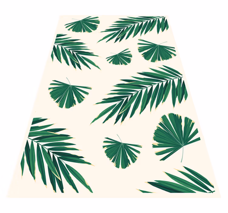 LUSH GREEN LEAVES nature vinyl carpet - TenStickers